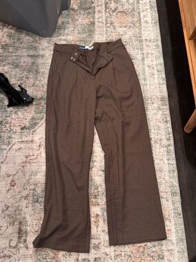 Old Navy Brown Houndstooth Wide Leg Pants